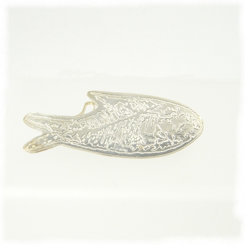 Fossil fish tie pin